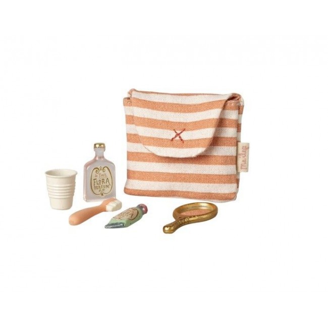 Maileg - Set za pranje zubića, roze pruge Maileg - Set za pranje zubića, roze pruge