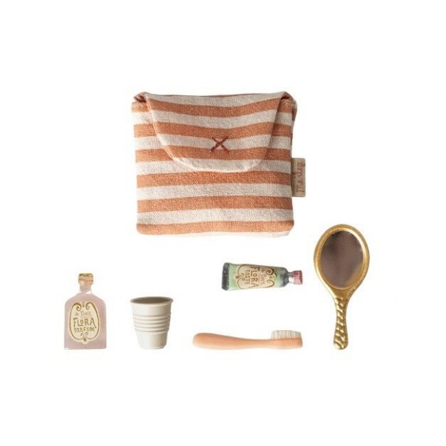 Maileg - Set za pranje zubića, roze pruge Maileg - Set za pranje zubića, roze pruge