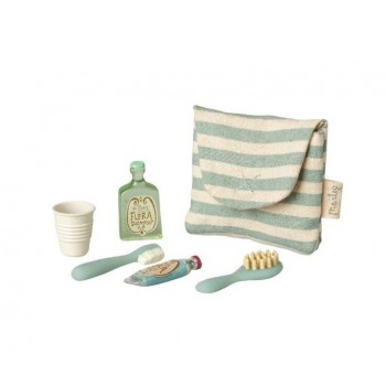 Maileg - Set za pranje zubića, plave pruge Maileg - Set za pranje zubića, plave pruge