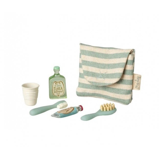 Maileg - Set za pranje zubića, plave pruge Maileg - Set za pranje zubića, plave pruge
