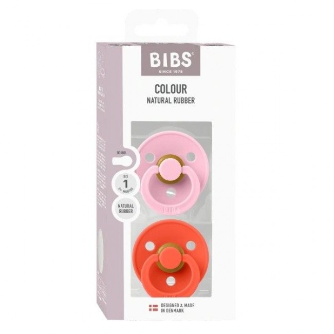 BIBS - dude Baby pink & Tango BIBS - dude Baby pink & Tango