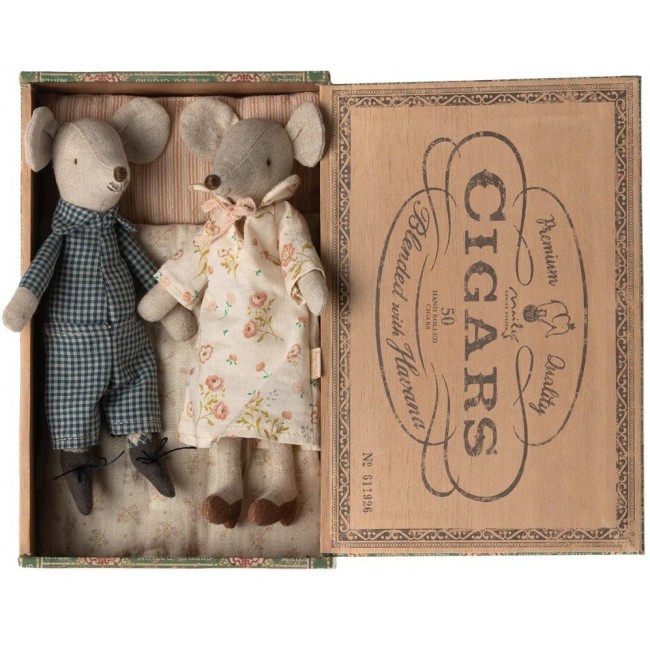 Maileg - Deda i baba miševi u kutiji