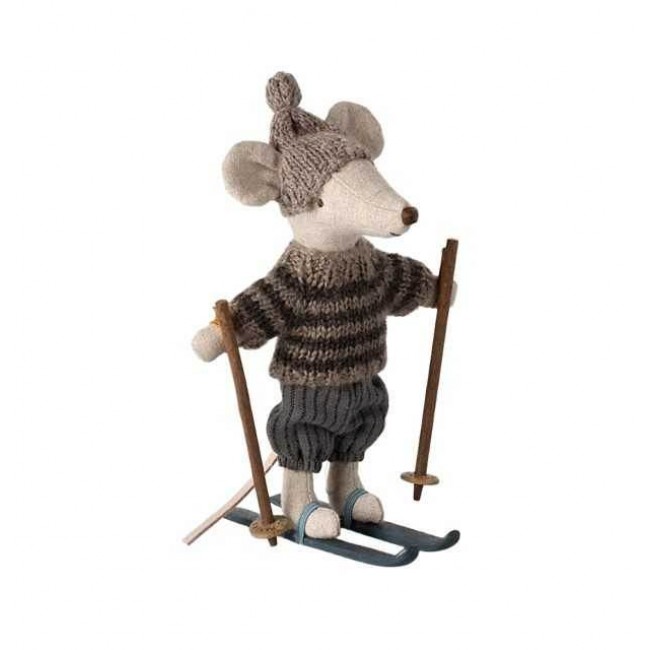 Maileg - Miš stariji brat na skijama