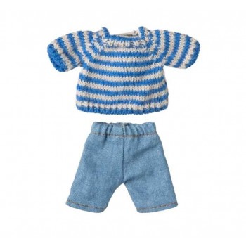 Maileg - Komplet pleteni džemper i pantalone za miša starijeg brata