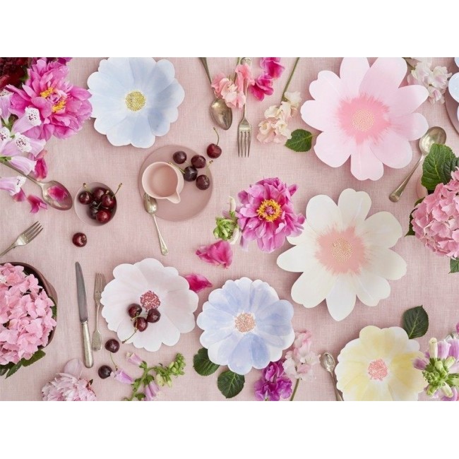 Meri Meri - Kartonski tanjiri cveće