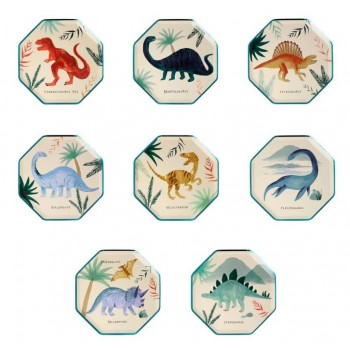 Meri Meri - Kartonski tanjiri dinosaurusi mali Meri Meri - Kartonski tanjiri dinosaurusi mali