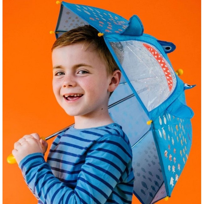 Floss and rock - Kišobran koji menja boje 3D Ajkula