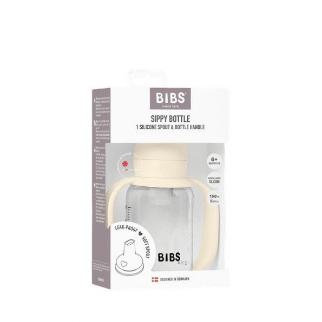 BIBS - Flašica PP sa psikom 150 ml ivory