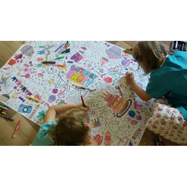 JEKA - Papirni stolnjak za bojenje Srećan rođendan