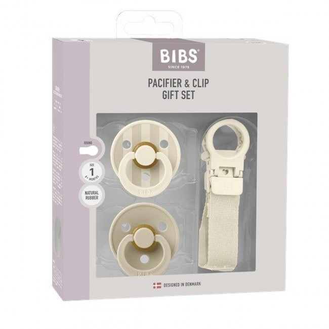 BIBS - Poklon set vezica i dude ivory BIBS - Poklon set vezica i dude ivory