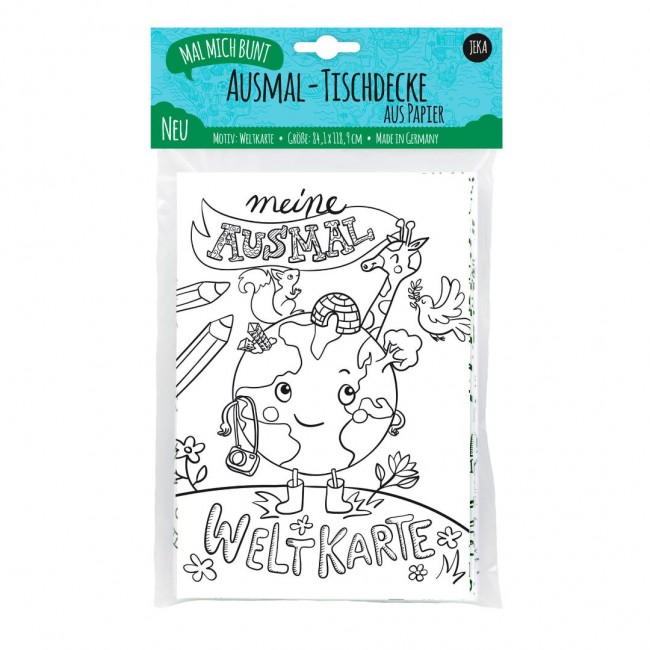 JEKA - Papirni stolnjak za bojenje Mapa sveta JEKA - Papirni stolnjak za bojenje Mapa sveta