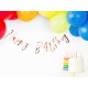 Party Deco - Baner Happy Birthday, roze zlatni