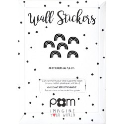 Pom - Stikeri za zid crne duge Pom - Stikeri za zid crne duge