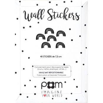 Pom - Stikeri za zid crne duge Pom - Stikeri za zid crne duge
