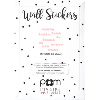 Pom - Stikeri za zid roze polukružići Pom - Stikeri za zid roze polukružići