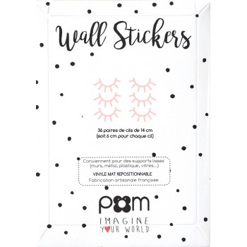Pom - Stikeri za zid roze trepavice Pom - Stikeri za zid roze trepavice