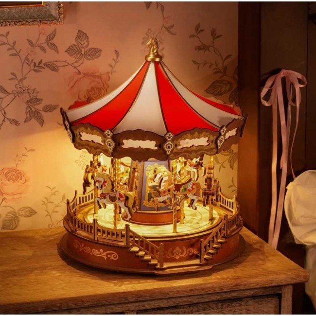 Robotime - Classic Carousel, 3D slagalica
