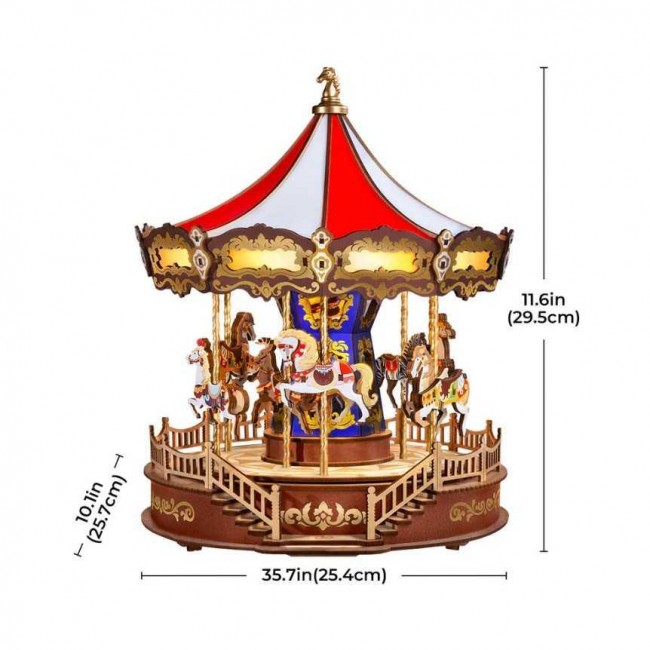 Robotime - Classic Carousel, 3D slagalica