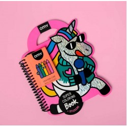 OMY - Bojanka sa nalepnicama i bojicama Jednorog