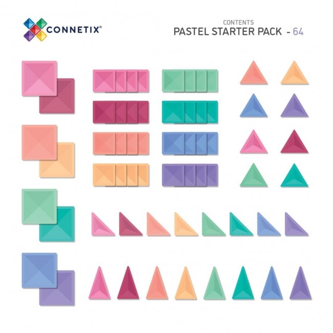 Connetix - Pastel starter pack 64 dela