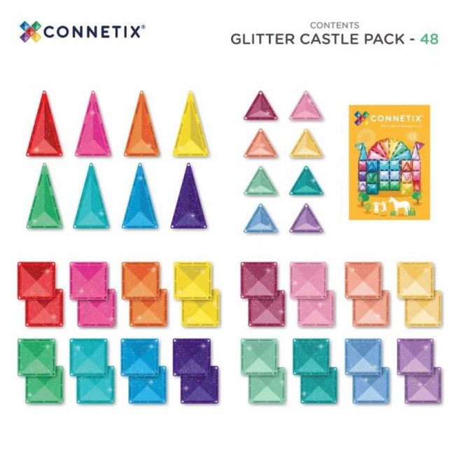 Connetix - Glitter Castle 48 delova Connetix - Glitter Castle 48 delova