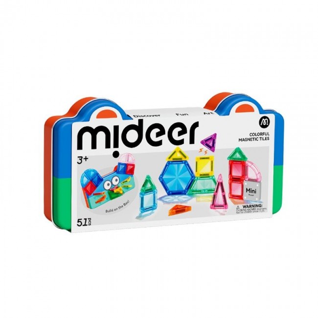 Mideer - Magnetne pločice mini, geometrija, 51 deo Mideer - Magnetne pločice mini, geometrija, 51 deo