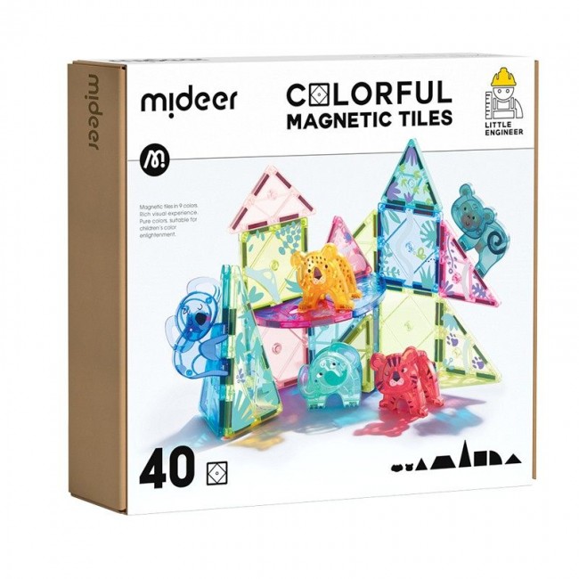 Mideer - Magnetne pločice Džungla 40 delova Mideer - Magnetne pločice Džungla 40 delova