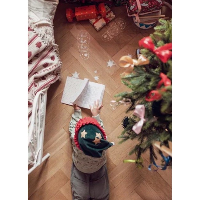 Party Deco - Papirni šabloni Deda Mrazovi otisci stopala i zvezde Party Deco - Papirni šabloni Deda Mrazovi otisci stopala i zvezde