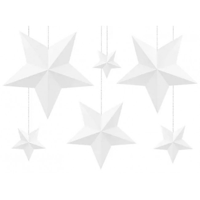 Party Deco - Dekorativne zvezde bele Party Deco - Dekorativne zvezde bele