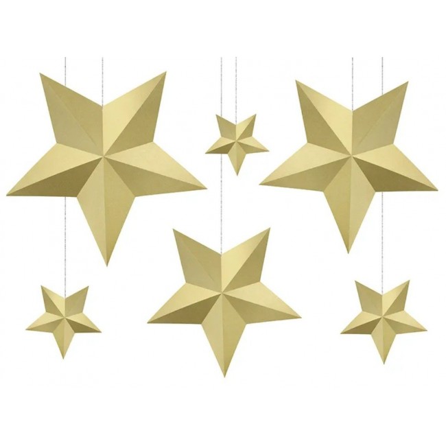 Party Deco - Dekorativne zvezde zlatne