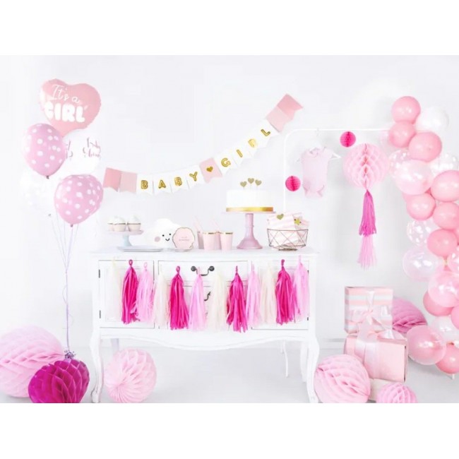 Party Deco - Balon srce It's a girl rozi Party Deco - Balon srce It's a girl rozi
