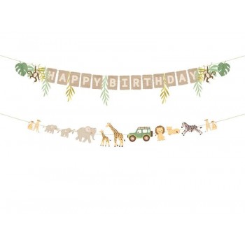 Party Deco - Baner srećan rođendan safari Party Deco - Baner srećan rođendan safari