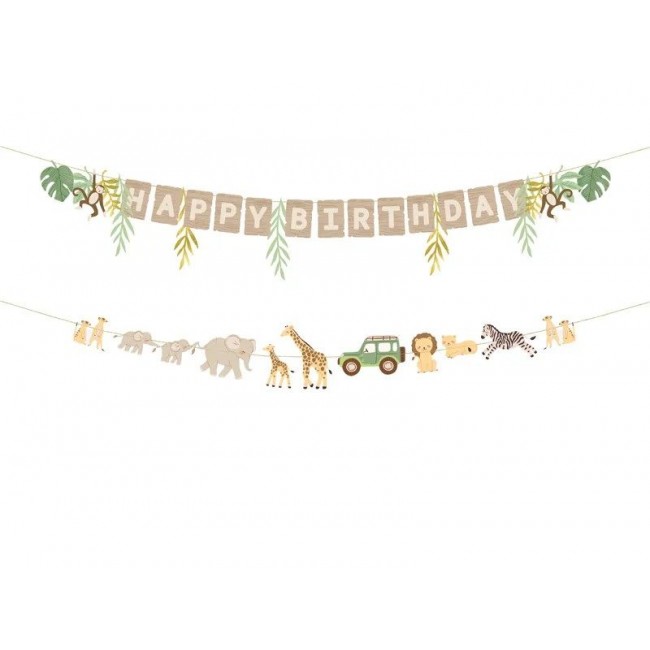 Party Deco - Baner srećan rođendan safari Party Deco - Baner srećan rođendan safari