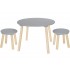 Jabadabado - Drveni sto sa dve stolice sivi