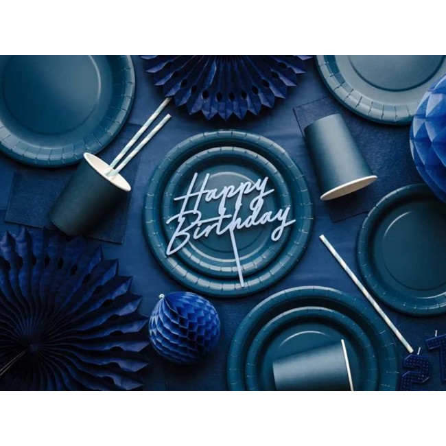 Party Deco - Toper Happy Birthday plavi