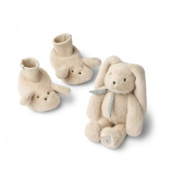 Liewood - Plišani zeka i patikice, set za bebe bež Liewood - Plišani zeka i patikice, set za bebe bež