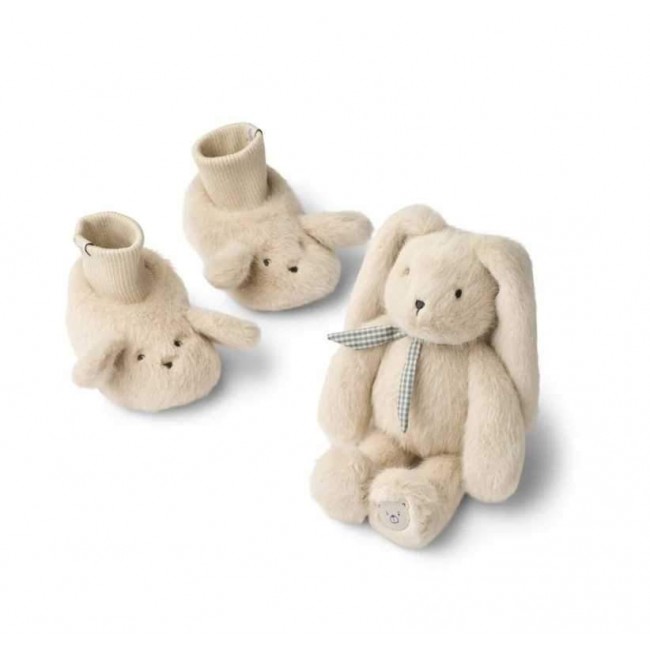 Liewood - Plišani zeka i patikice, set za bebe bež Liewood - Plišani zeka i patikice, set za bebe bež