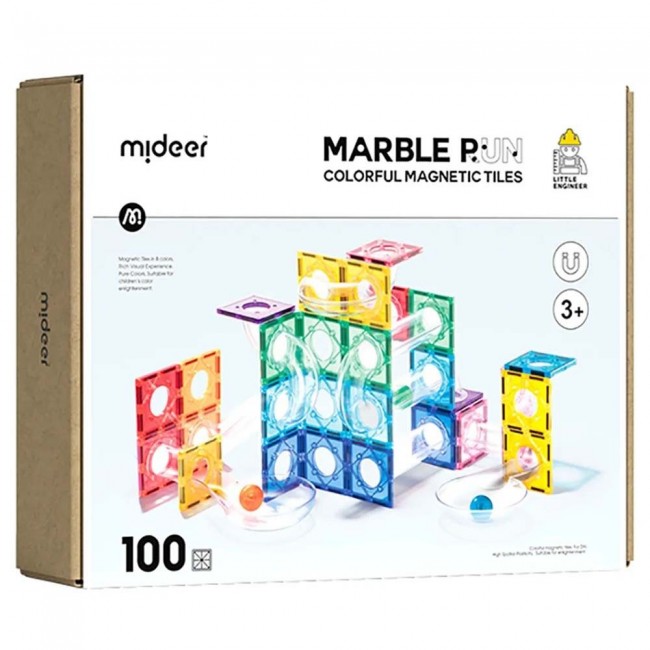 Mideer - Magnetne pločice Trka kuglica 100 delova