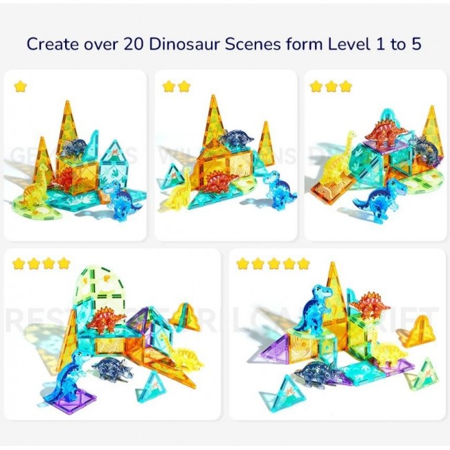 Mideer - Magnetne pločice Dinosaurus 48 delova