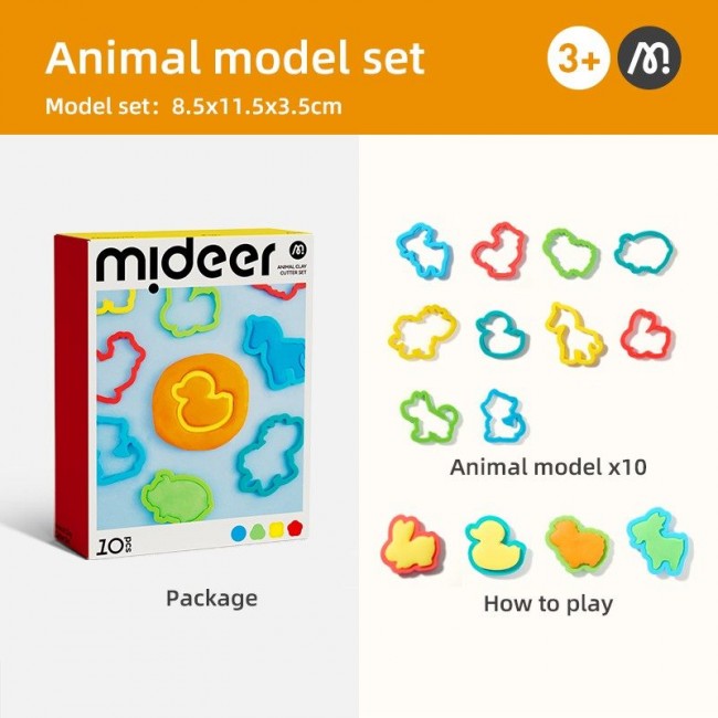 Mideer - Set sa modlama za plastelin, životinje