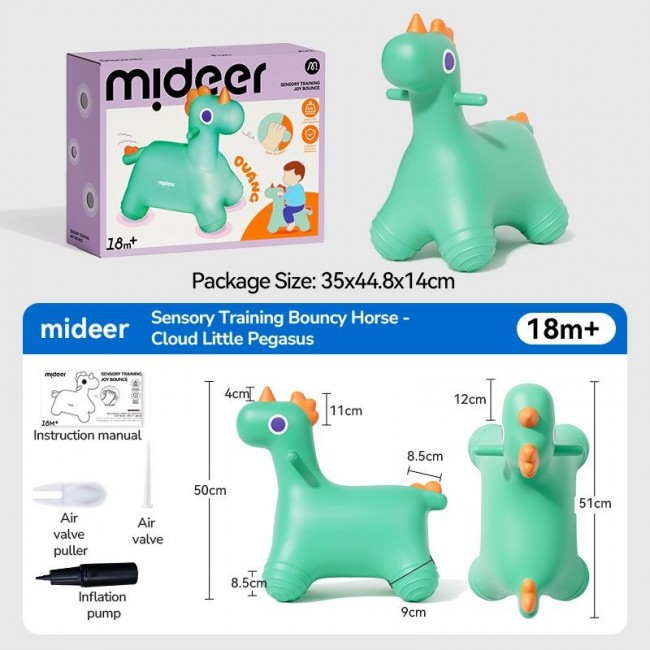 Mideer - Gumena igračka za skakanje, jednorog