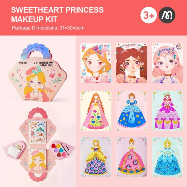 Mideer - Bojanka 3 u 1, Našminkaj devojčicu, roze Mideer - Bojanka 3 u 1, Našminkaj devojčicu, roze