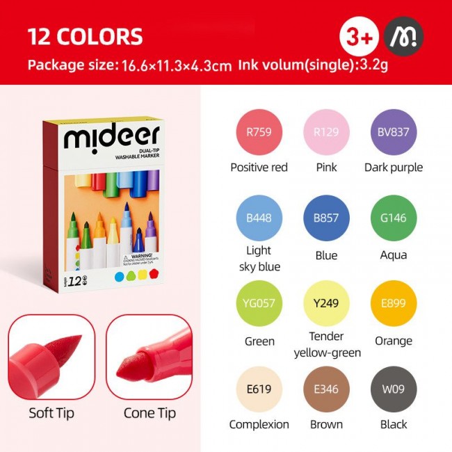 Mideer - Flomasteri 12 komada Mideer - Flomasteri 12 komada
