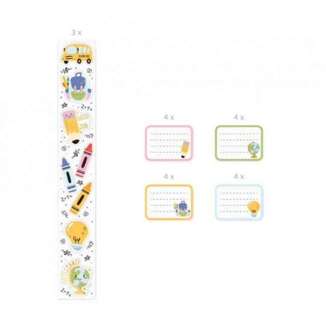 Party Deco - Mini nalepnice škola