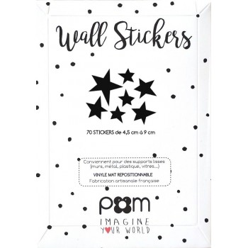 Pom - Stikeri za zid crne zvezde Pom - Stikeri za zid crne zvezde
