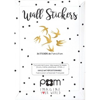Pom - Stikeri za zid zlatne laste Pom - Stikeri za zid zlatne laste