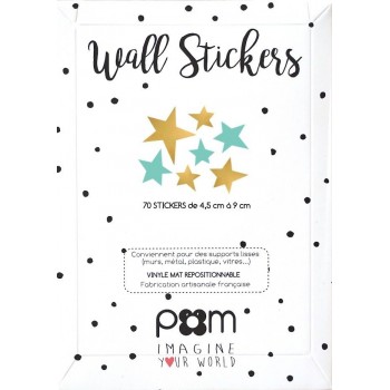 Pom - Stikeri za zid mint-zlatne zvezde Pom - Stikeri za zid mint-zlatne zvezde