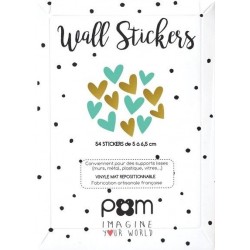 Pom - Stikeri za zid mint-zlatna srca Pom - Stikeri za zid mint-zlatna srca