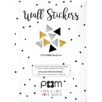 Pom - Stikeri za zid srebni, zlatni i crni trouglovi Pom - Stikeri za zid srebni, zlatni i crni trouglovi