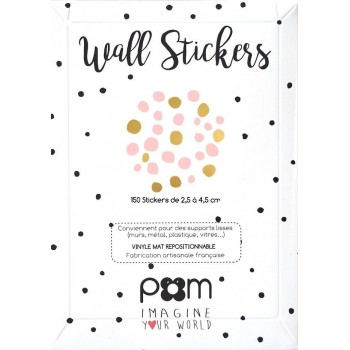 Pom - Stikeri za zid zlatno-roze tufne Pom - Stikeri za zid zlatno-roze tufne
